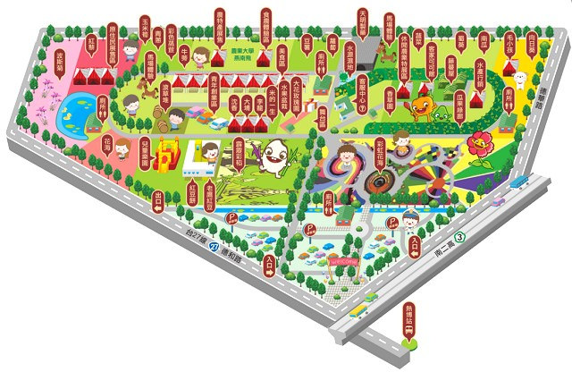 2016屏東熱帶農業博覽會園區地圖